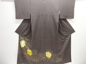 金彩松ぼっくり模様刺繍一つ紋色留袖(重ね衿付き)